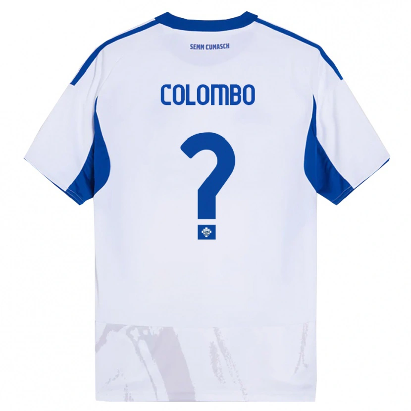 Danxen Kid Federico Colombo #0 White Blue Away Jersey 2025/26 T-Shirt