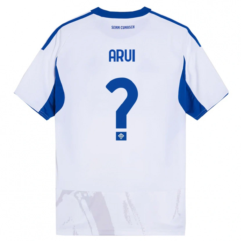 Danxen Kid Stefano Arui #0 White Blue Away Jersey 2025/26 T-Shirt
