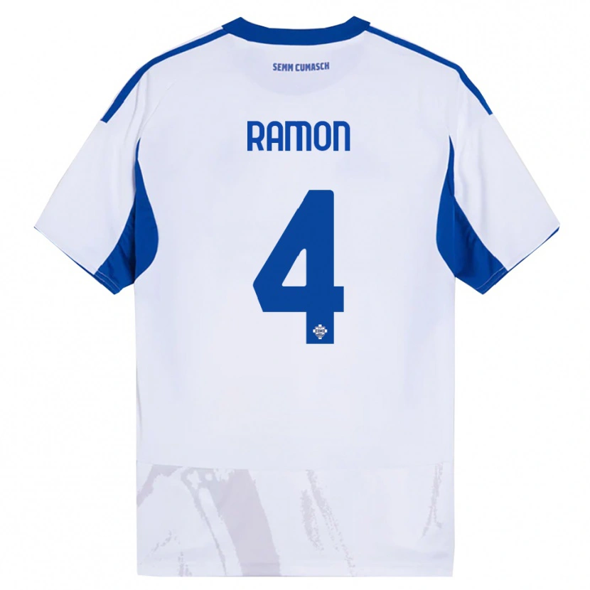 Danxen Kid Jacobo Ramón #4 White Blue Away Jersey 2025/26 T-Shirt
