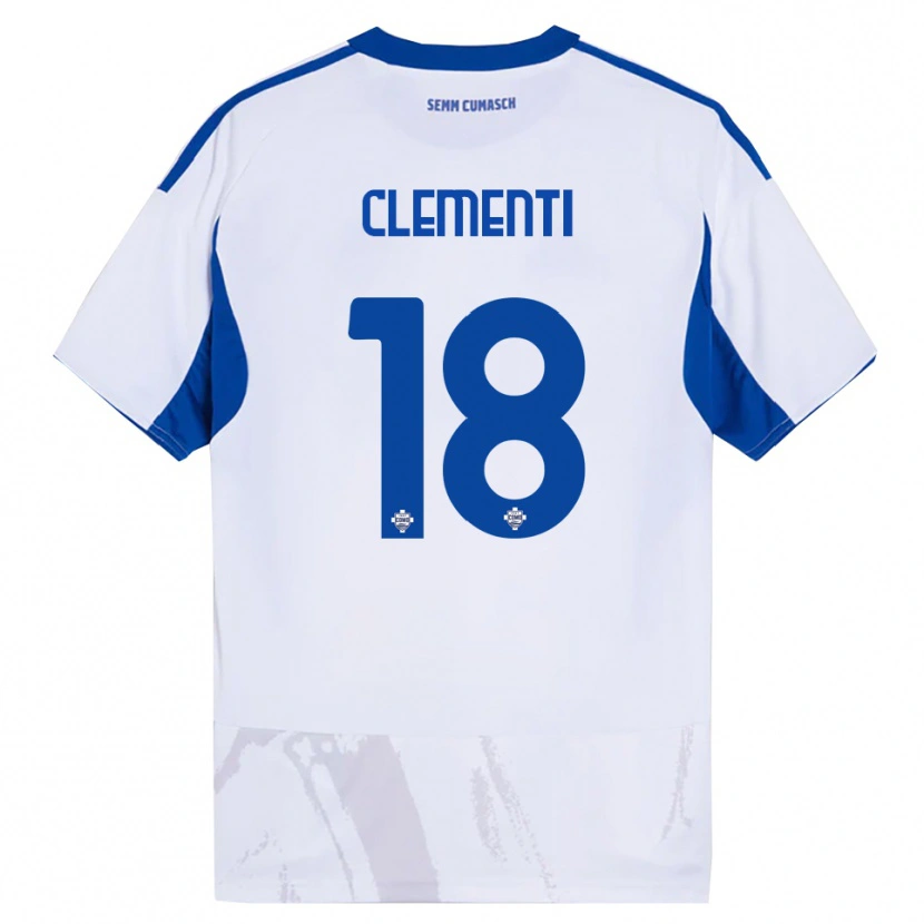 Danxen Kid Thomas Clementi #18 White Blue Away Jersey 2025/26 T-Shirt