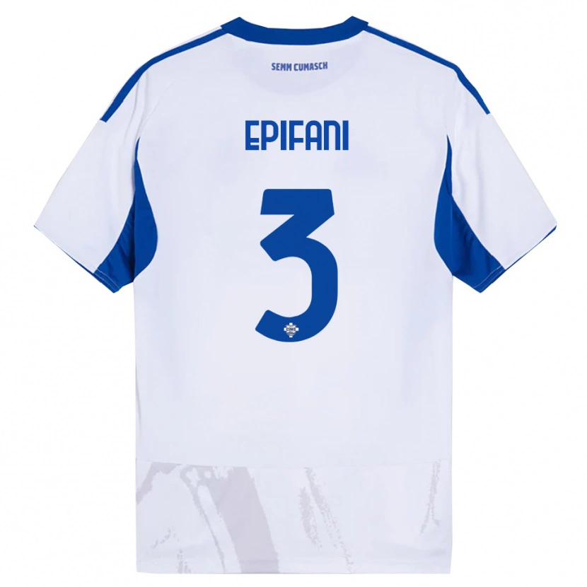 Danxen Kid Lorenzo Epifani #3 White Blue Away Jersey 2025/26 T-Shirt