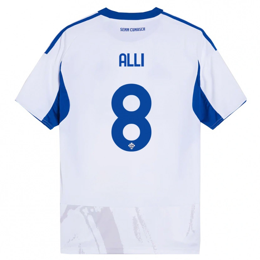 Danxen Kid Dele Alli #8 White Blue Away Jersey 2025/26 T-Shirt