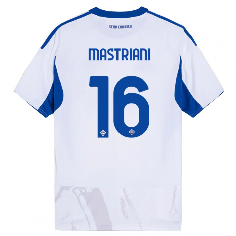 Danxen Kid Salvatore Mastriani #16 White Blue Away Jersey 2025/26 T-Shirt