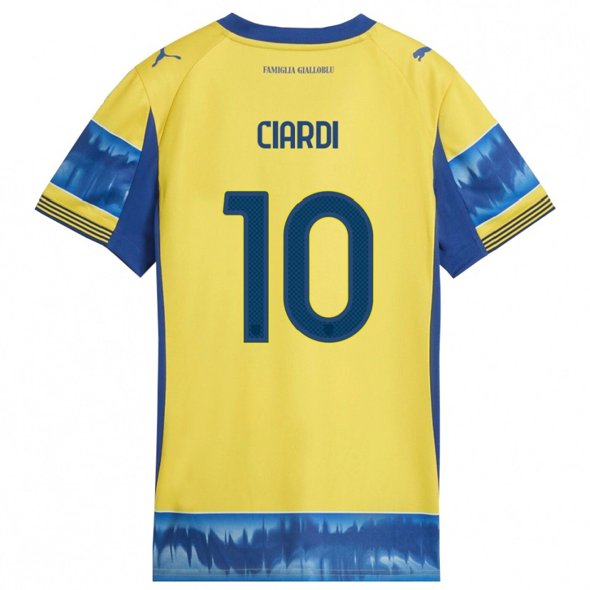 Danxen Kid Alessandro Ciardi #10 Yellow Blue Away Jersey 2025/26 T-Shirt