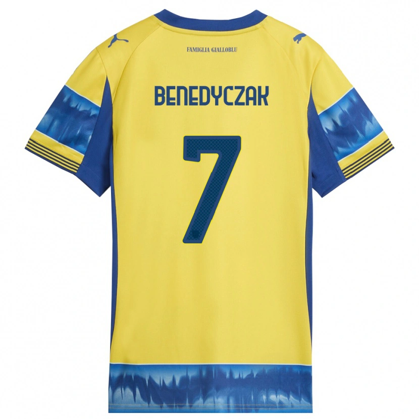 Danxen Kid Adrian Benedyczak #7 Yellow Blue Away Jersey 2025/26 T-Shirt