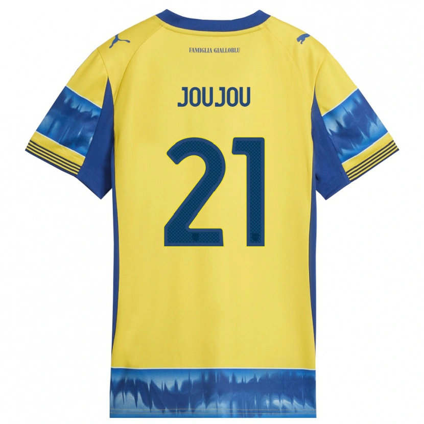 Danxen Kid Antoine Joujou #21 Yellow Blue Away Jersey 2025/26 T-Shirt