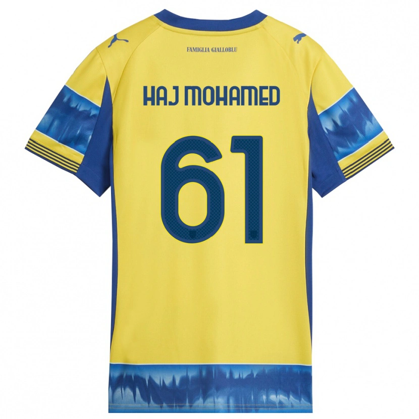 Danxen Kid Anas Haj Mohamed #61 Yellow Blue Away Jersey 2025/26 T-Shirt