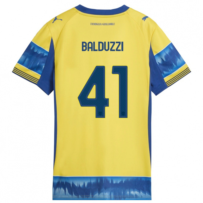 Danxen Kid Davide Balduzzi #41 Yellow Blue Away Jersey 2025/26 T-Shirt