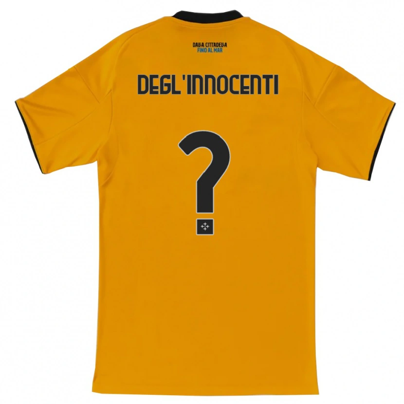 Danxen Kid Luca Degl'innocenti #0 Orange Blue Away Jersey 2025/26 T-Shirt