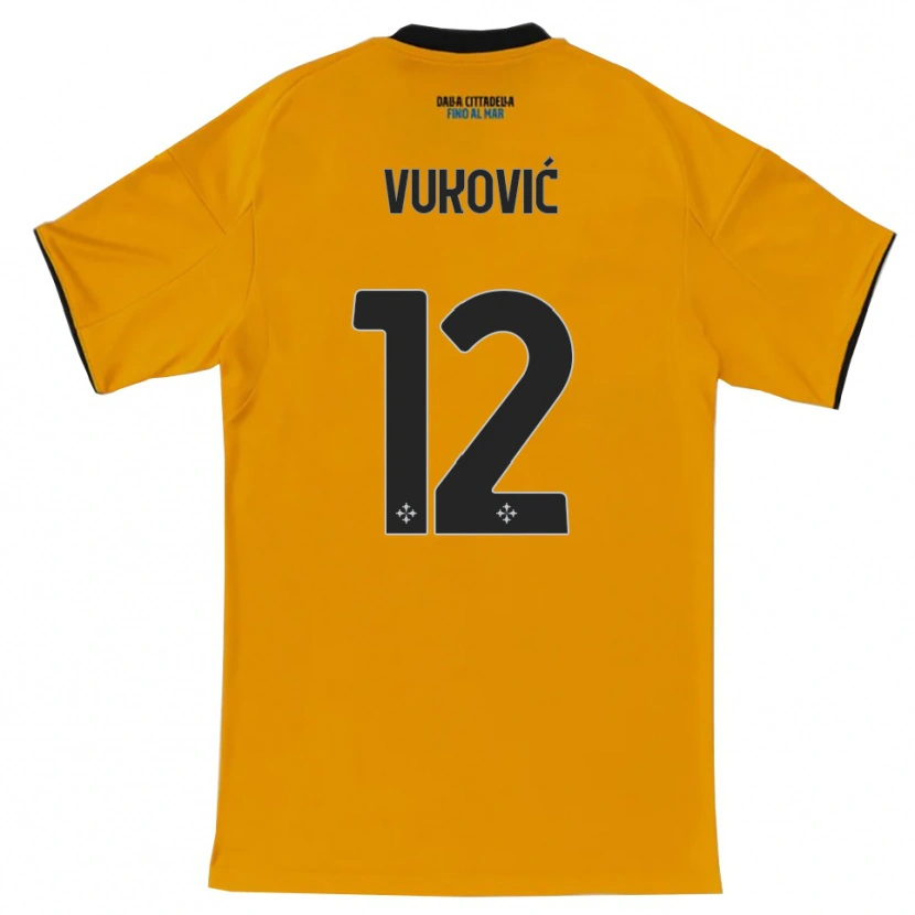 Danxen Kid Ante Vukovic #12 Orange Blue Away Jersey 2025/26 T-Shirt