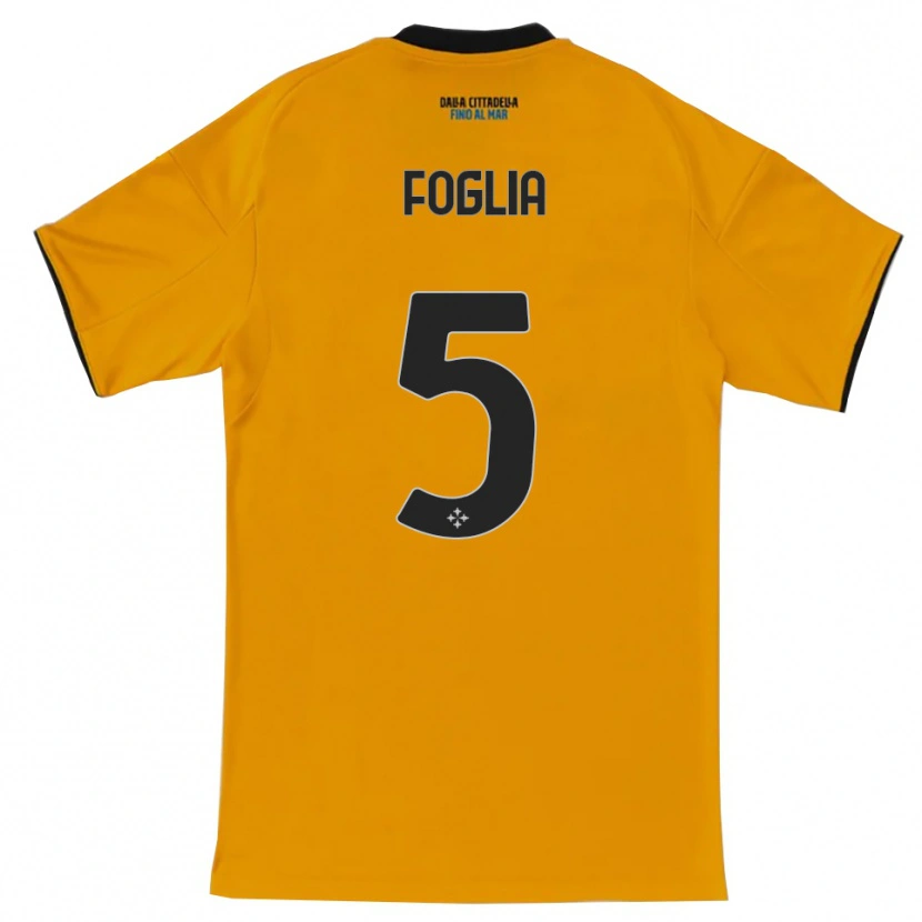 Danxen Kid Lorenzo Foglia #5 Orange Blue Away Jersey 2025/26 T-Shirt