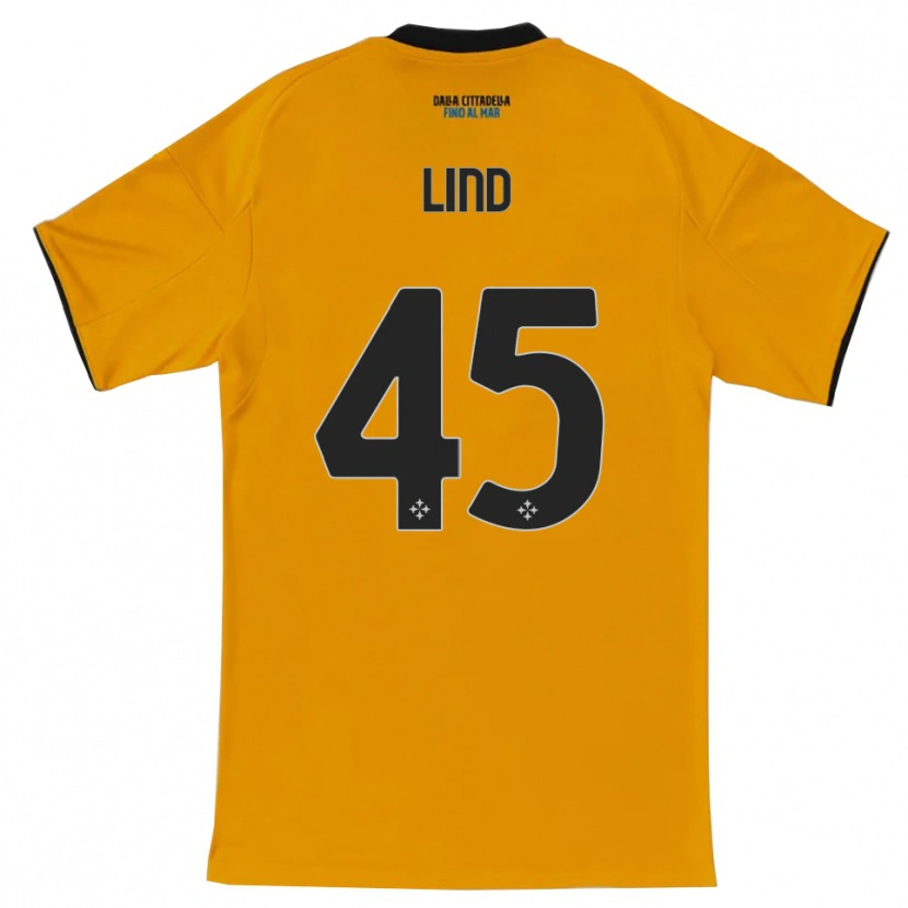 Danxen Kid Alexander Lind #45 Orange Blue Away Jersey 2025/26 T-Shirt