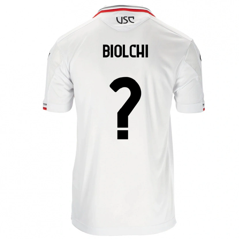 Danxen Kid Pietro Biolchi #0 White Red Away Jersey 2025/26 T-Shirt