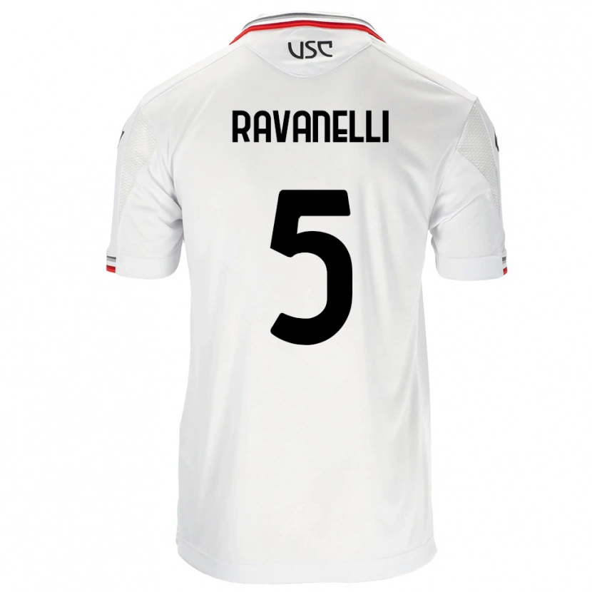 Danxen Kid Luca Ravanelli #5 White Red Away Jersey 2025/26 T-Shirt