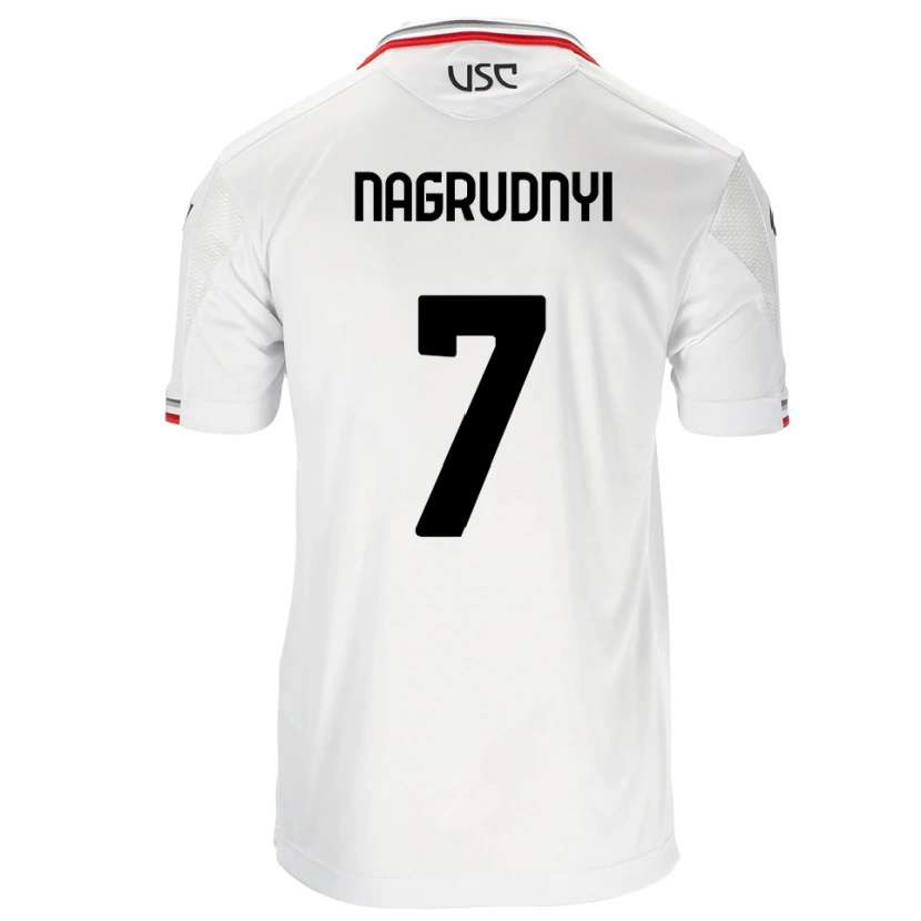 Danxen Kid Vladyslav Nagrudnyi #7 White Red Away Jersey 2025/26 T-Shirt