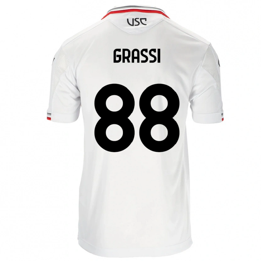 Danxen Kid Alberto Grassi #88 White Red Away Jersey 2025/26 T-Shirt