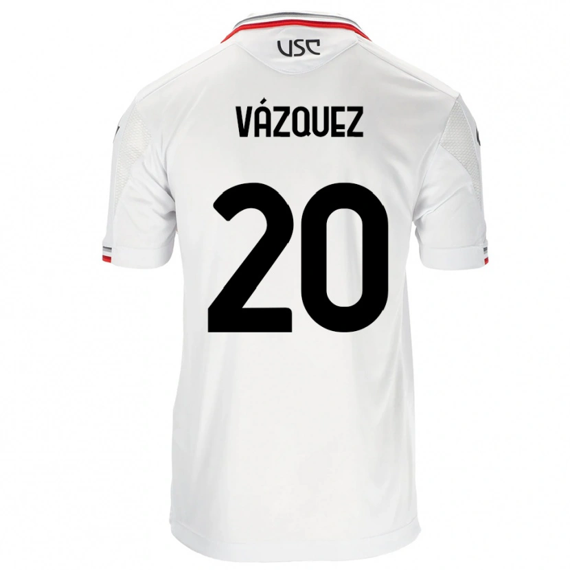 Danxen Kid Franco Vázquez #20 White Red Away Jersey 2025/26 T-Shirt