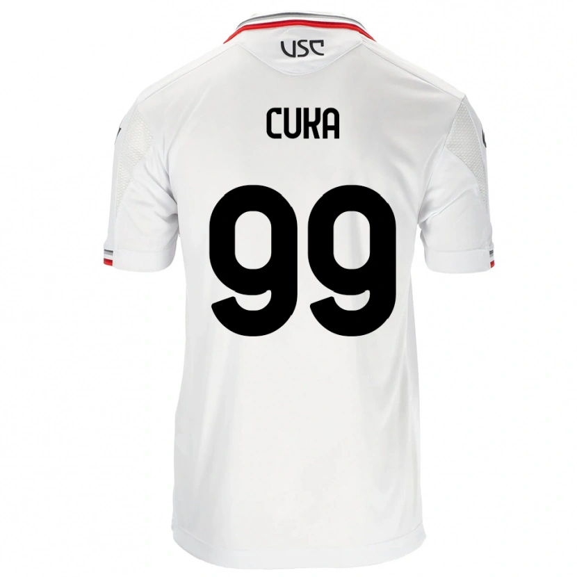 Danxen Kid Samuel Cuka #99 White Red Away Jersey 2025/26 T-Shirt