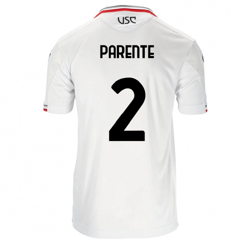 Danxen Kid Mattia Parente #2 White Red Away Jersey 2025/26 T-Shirt