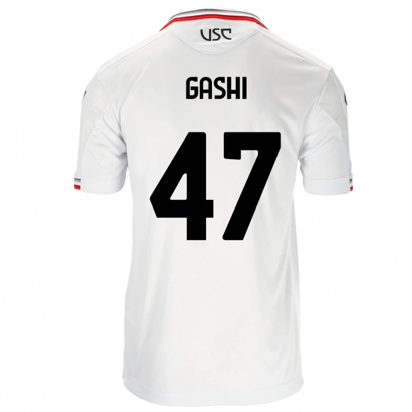 Danxen Kid Eduart Gashi #47 White Red Away Jersey 2025/26 T-Shirt