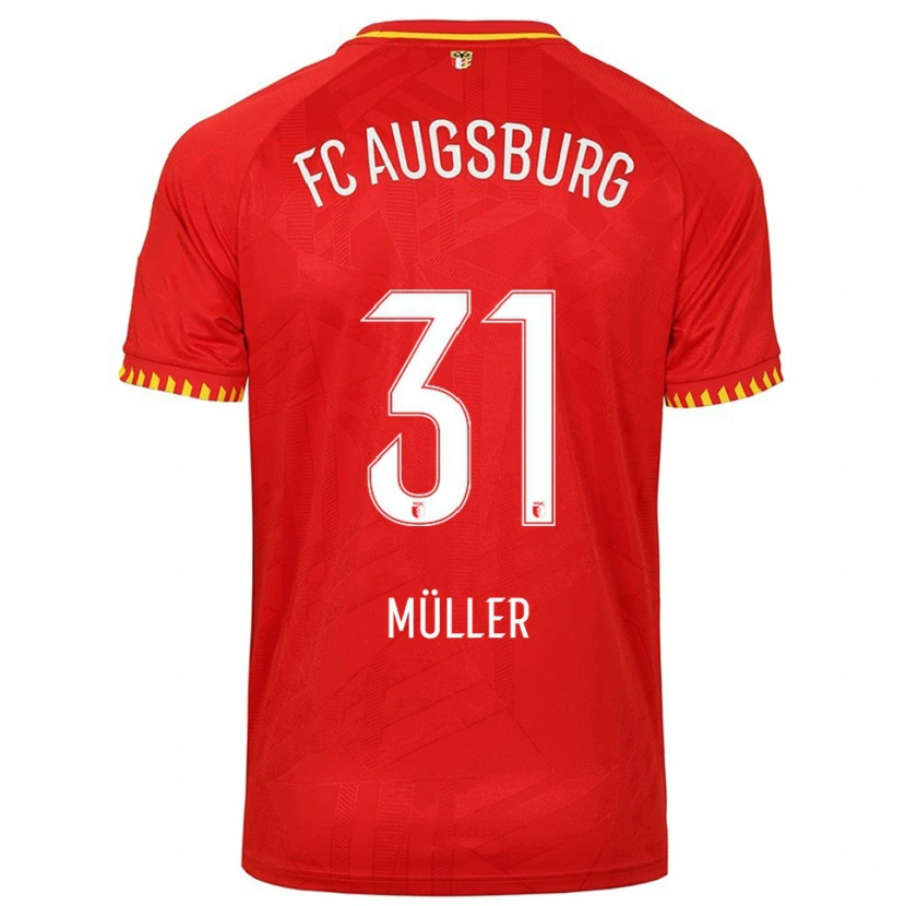 Danxen Kid Noah Müller #31 Red Yellow Away Jersey 2025/26 T-Shirt
