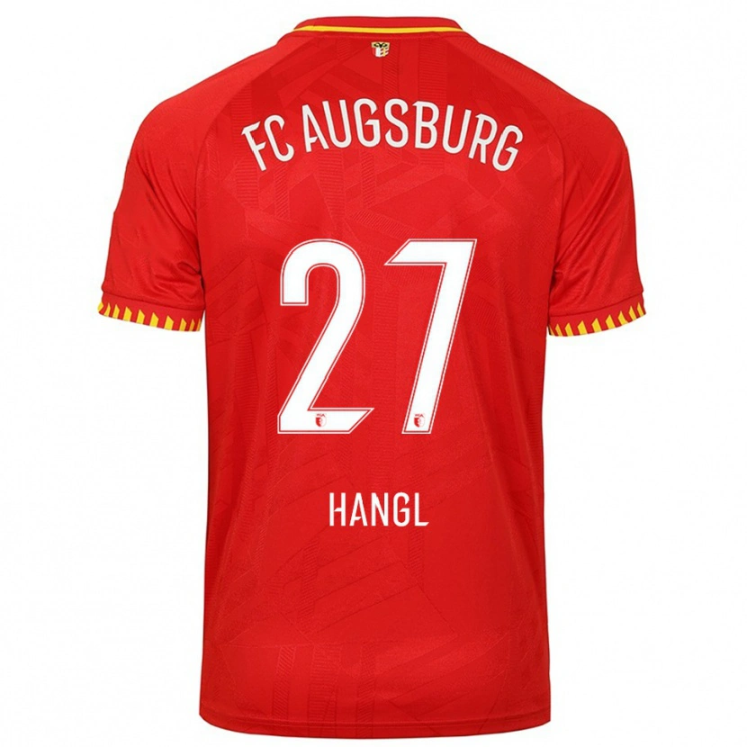 Danxen Kid Florian Hangl #27 Red Yellow Away Jersey 2025/26 T-Shirt