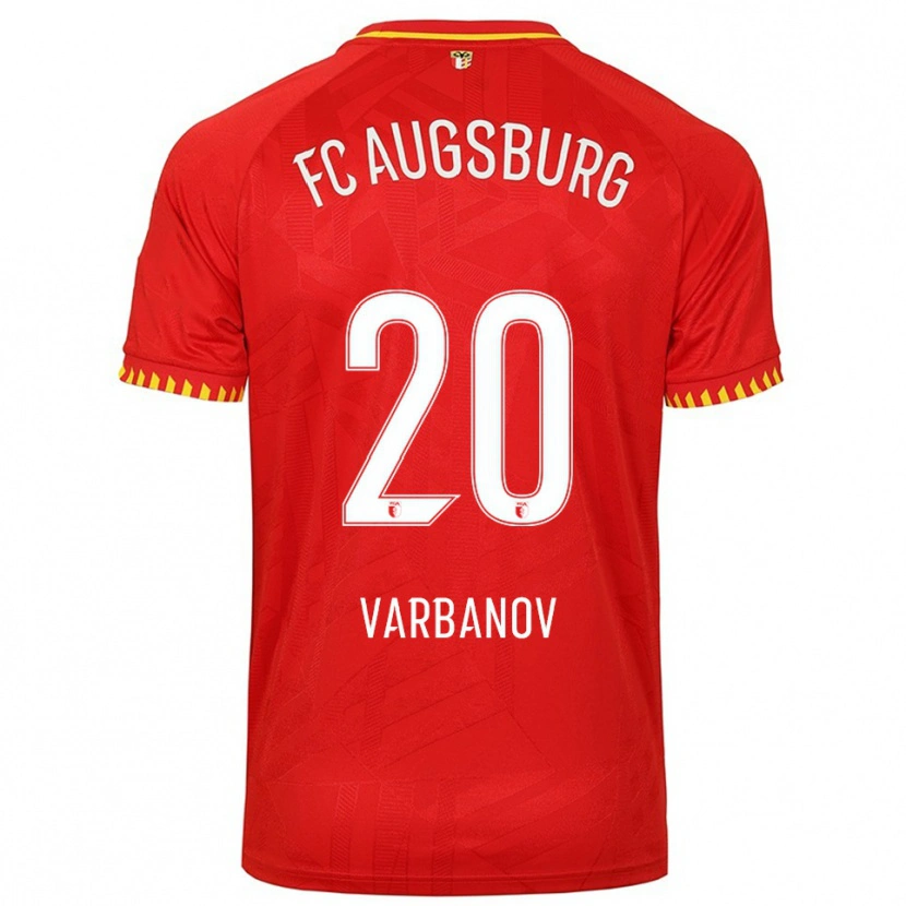 Danxen Kid Svetoslav Varbanov #20 Red Yellow Away Jersey 2025/26 T-Shirt