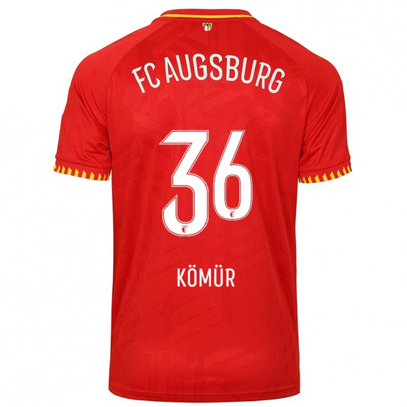 Danxen Kid Mert Kömür #36 Red Yellow Away Jersey 2025/26 T-Shirt