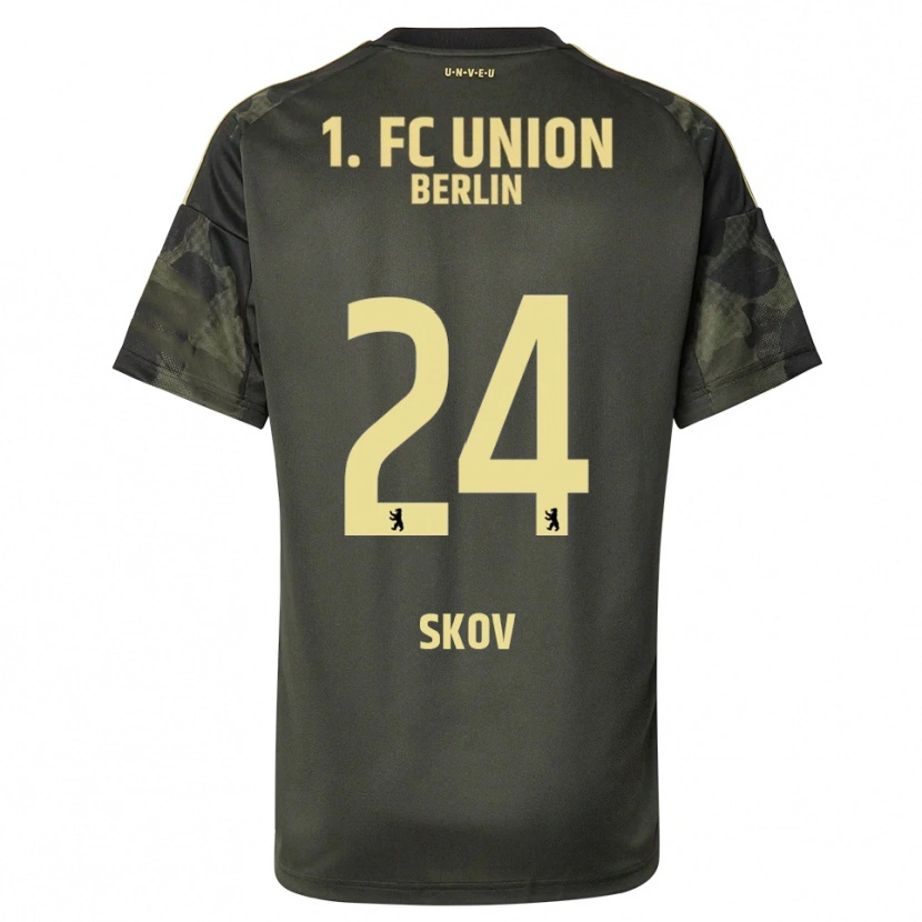 Danxen Kid Robert Skov #24 Dark Green Black Away Jersey 2025/26 T-Shirt