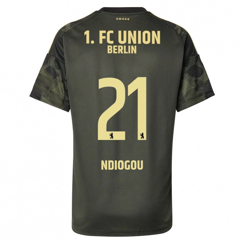 Danxen Kid Pape-Omar Ndiogou #21 Dark Green Black Away Jersey 2025/26 T-Shirt