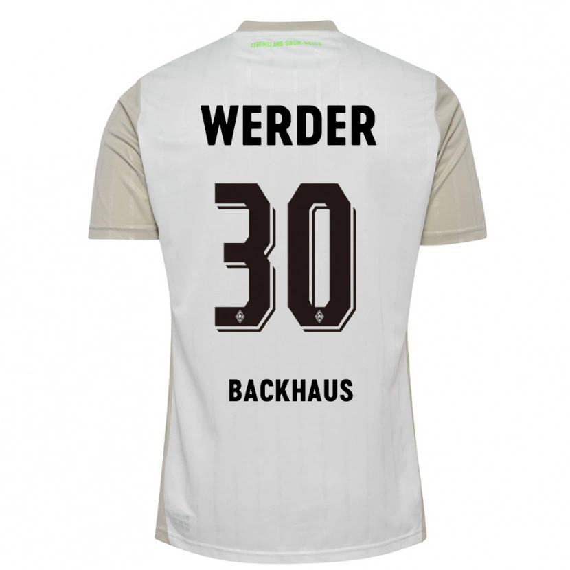 Danxen Kid Mio Backhaus #30 White Black Away Jersey 2025/26 T-Shirt