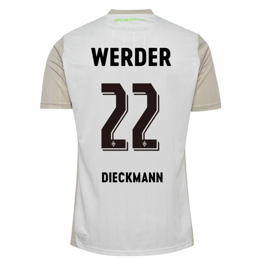 Danxen Kid Rieke Dieckmann #22 White Black Away Jersey 2025/26 T-Shirt