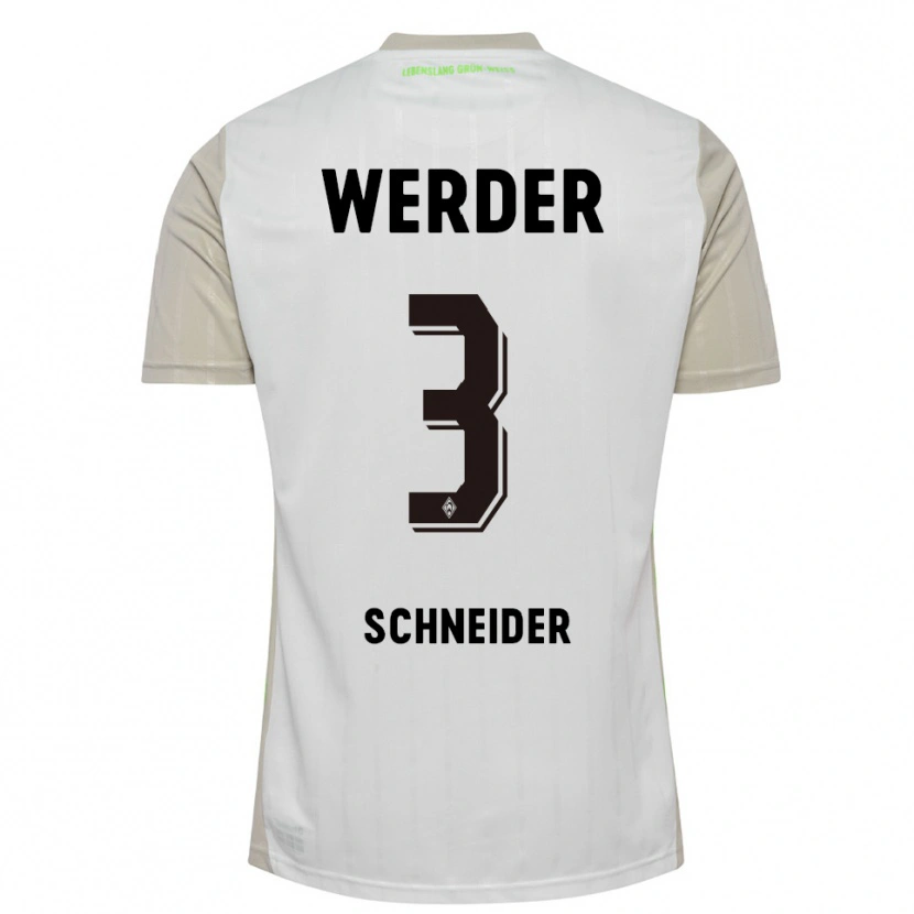 Danxen Kid Dieter Schneider #3 White Black Away Jersey 2025/26 T-Shirt