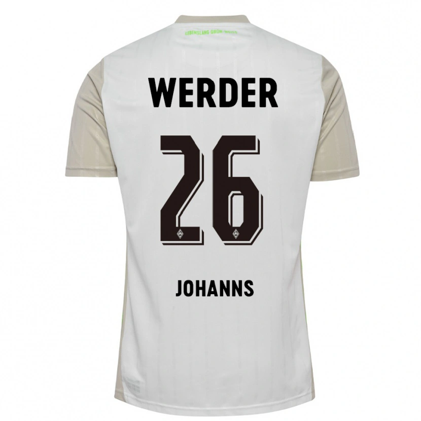 Danxen Kid Lennart Johanns #26 White Black Away Jersey 2025/26 T-Shirt