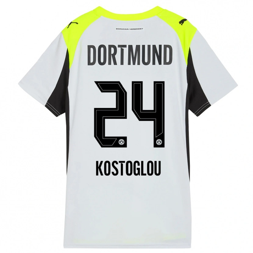 Danxen Kid Christos Kostoglou #24 Fluorescent Yellow Away Jersey 2025/26 T-Shirt