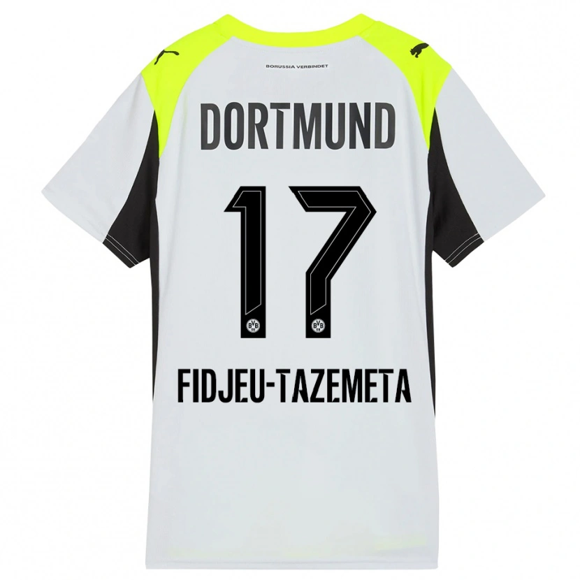 Danxen Kid Thierry Fidjeu-Tazemeta #17 Fluorescent Yellow Away Jersey 2025/26 T-Shirt