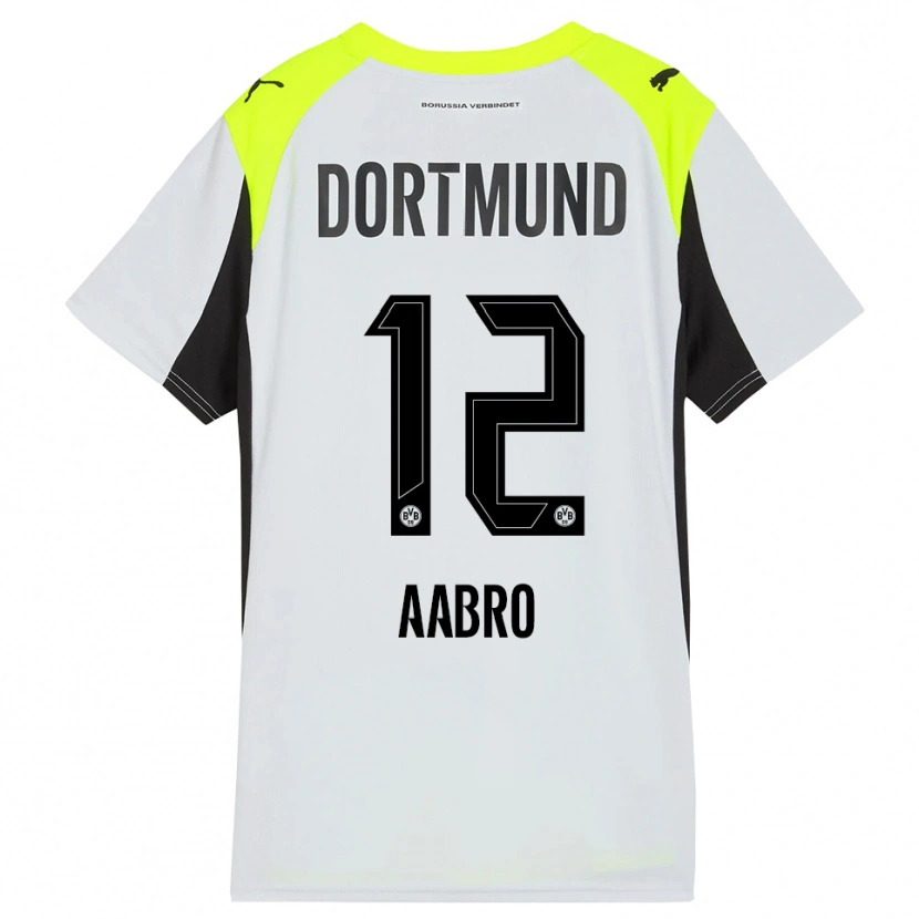 Danxen Kid Gustav Aabro #12 Fluorescent Yellow Away Jersey 2025/26 T-Shirt