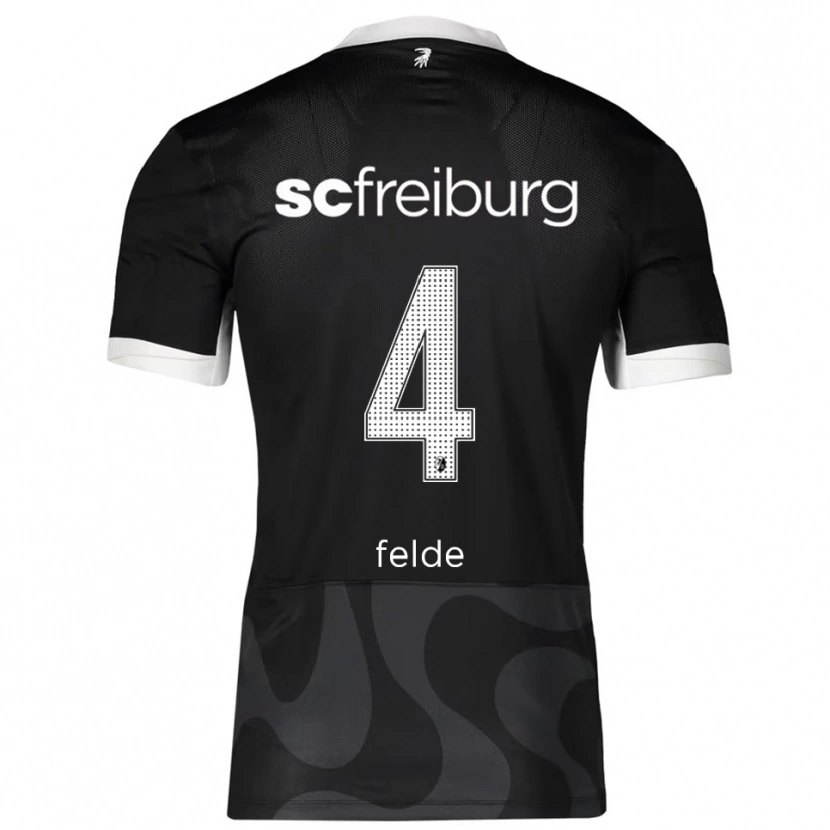 Danxen Kid Meret Felde #4 Black White Away Jersey 2025/26 T-Shirt