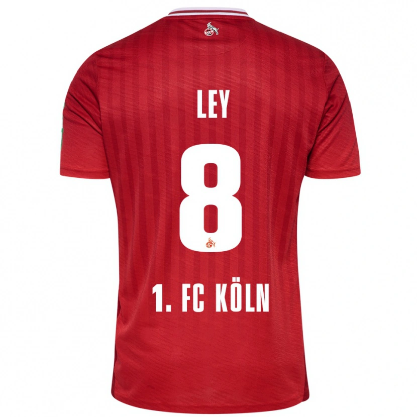 Danxen Kid Benjamin Ley #8 Red White Away Jersey 2025/26 T-Shirt