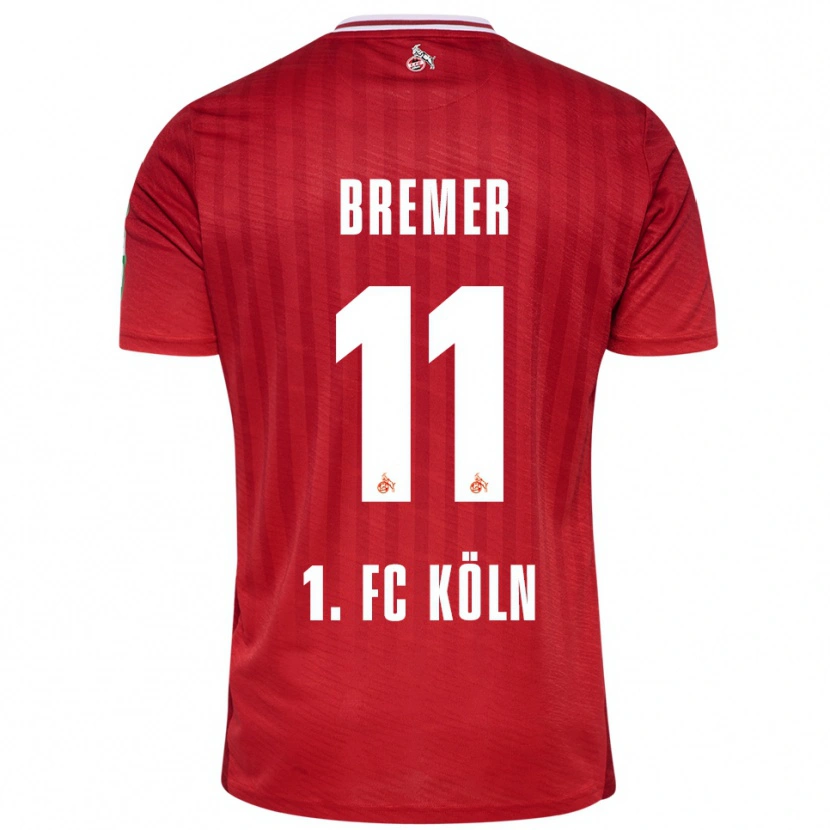 Danxen Kid Pauline Bremer #11 Red White Away Jersey 2025/26 T-Shirt