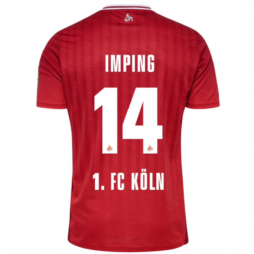 Danxen Kid Carlotta Imping #14 Red White Away Jersey 2025/26 T-Shirt