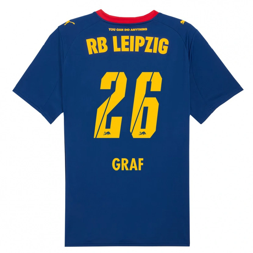 Danxen Kid Luca Maria Graf #26 Navy Red Away Jersey 2025/26 T-Shirt