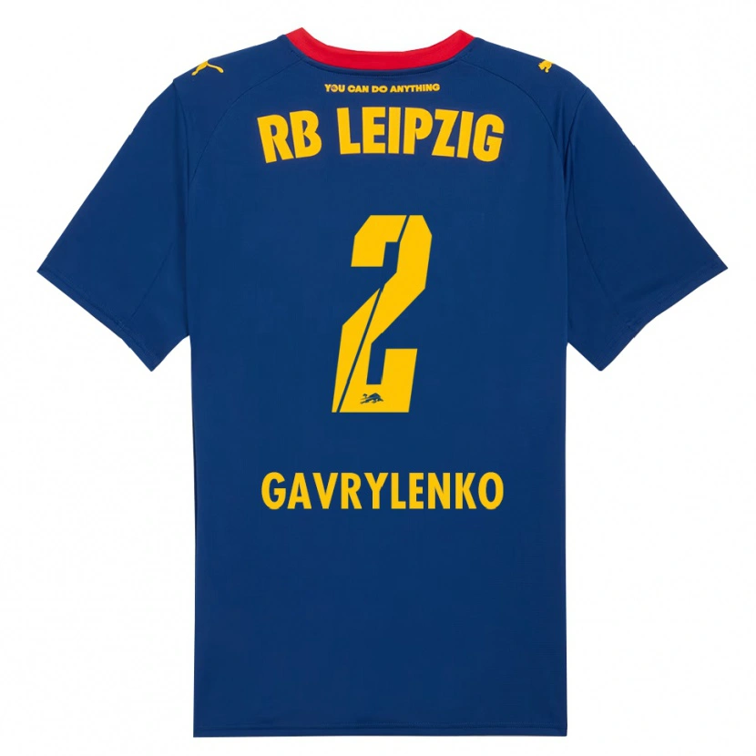 Danxen Kid Oleksandr Gavrylenko #2 Navy Red Away Jersey 2025/26 T-Shirt
