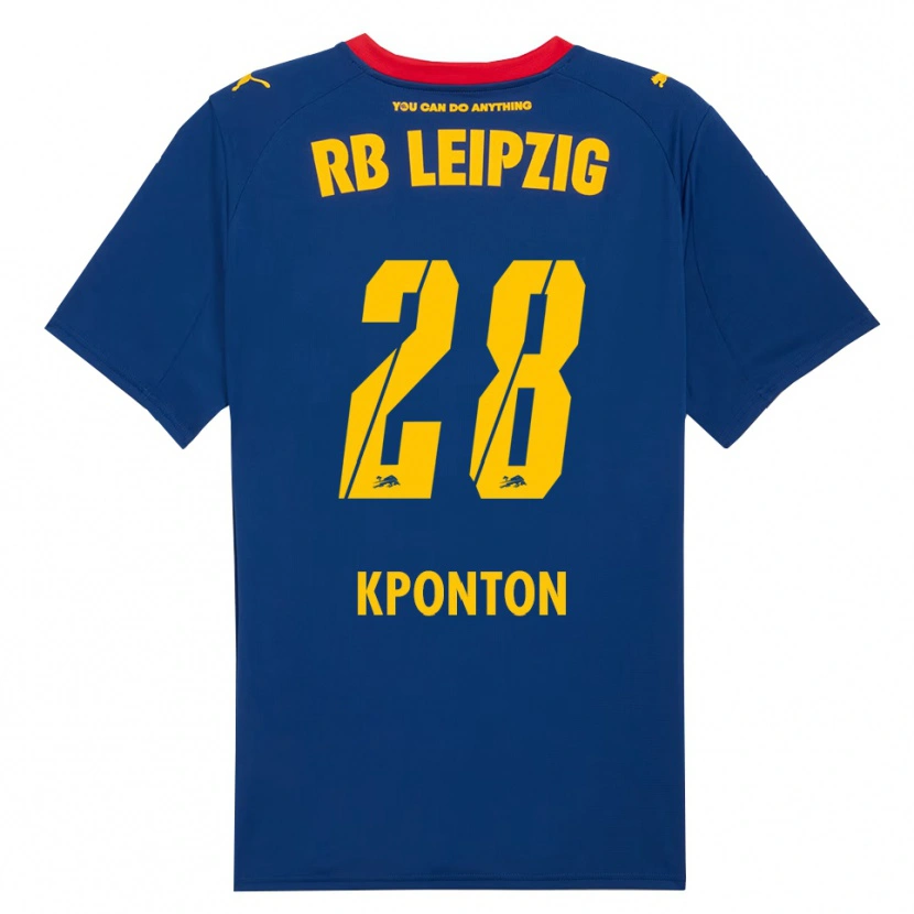 Danxen Kid Marwan Kponton #28 Navy Red Away Jersey 2025/26 T-Shirt