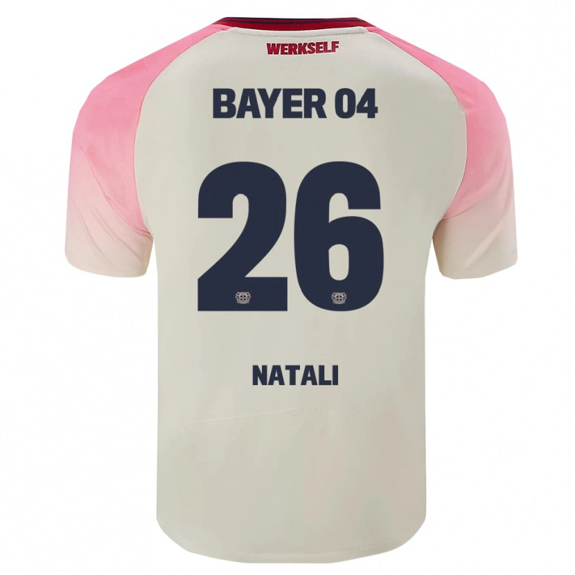 Danxen Kid Andrea Natali #26 Pink Off White Away Jersey 2025/26 T-Shirt