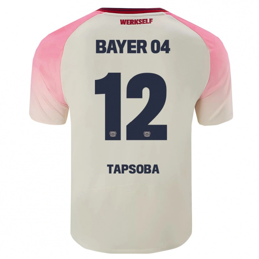 Danxen Kid Edmond Tapsoba #12 Pink Off White Away Jersey 2025/26 T-Shirt