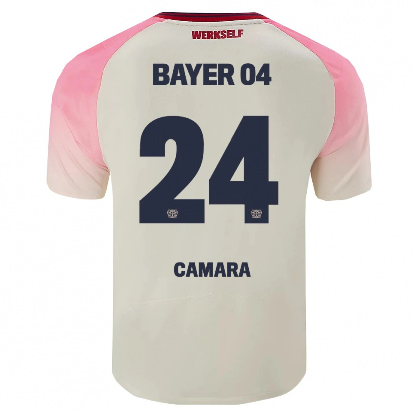 Danxen Kid Nourdine Camara #24 Pink Off White Away Jersey 2025/26 T-Shirt