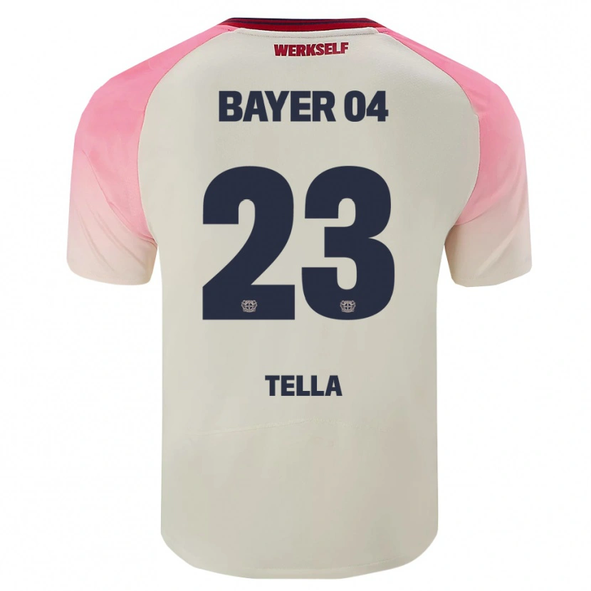 Danxen Kid Nathan Tella #23 Pink Off White Away Jersey 2025/26 T-Shirt