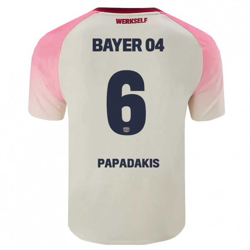 Danxen Kid Konstantinos Papadakis #6 Pink Off White Away Jersey 2025/26 T-Shirt