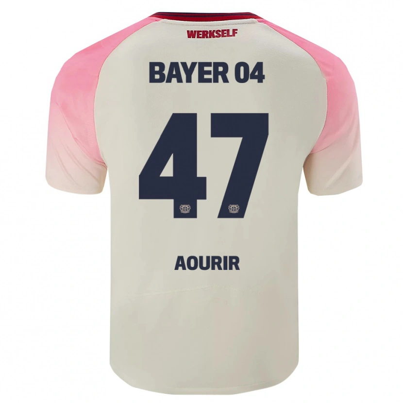 Danxen Kid Ayman Aourir #47 Pink Off White Away Jersey 2025/26 T-Shirt